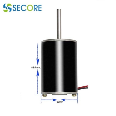 OD 63mm Anti Rust 7000rpm 10KG High Torque Brush DC Motor With Encoder For Gym Equipment