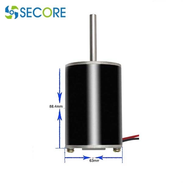 OD 63mm Anti Rust 7000rpm 10KG High Torque Brush DC Motor With Encoder For Gym Equipment